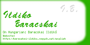 ildiko baracskai business card