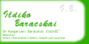 ildiko baracskai business card